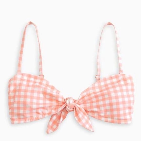 SOUTHERN TIDE GINGHAM BANDEAU BIKINI TOP SIZE MEDIUM - Picture 2 of 9
